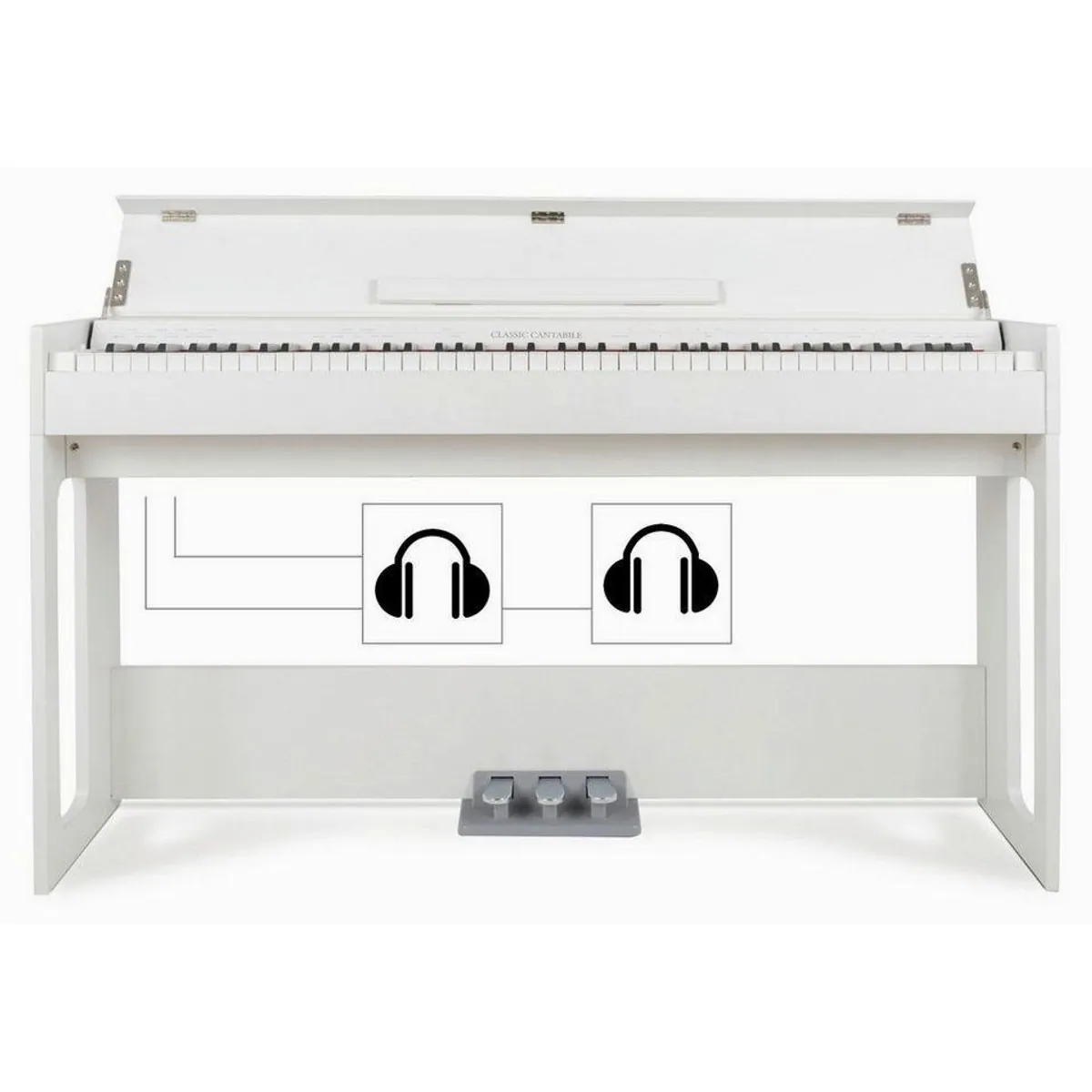 Classic Cantabile DP-S1 E-Piano Set, 88 gewichtete Tasten, inkl. Klavierbank & Kopfhörer 4