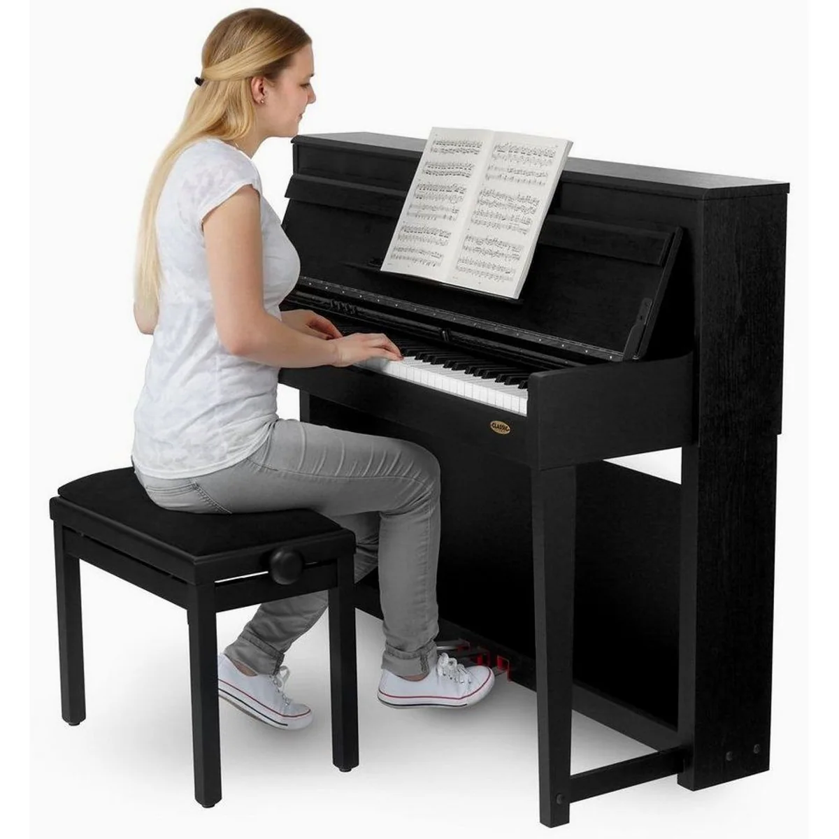 Classic Cantabile UP-1 Digitalpiano Set, 88 gewichtete Tasten, 40 Sounds, inkl. Klavierbank & Kopfhörer 3