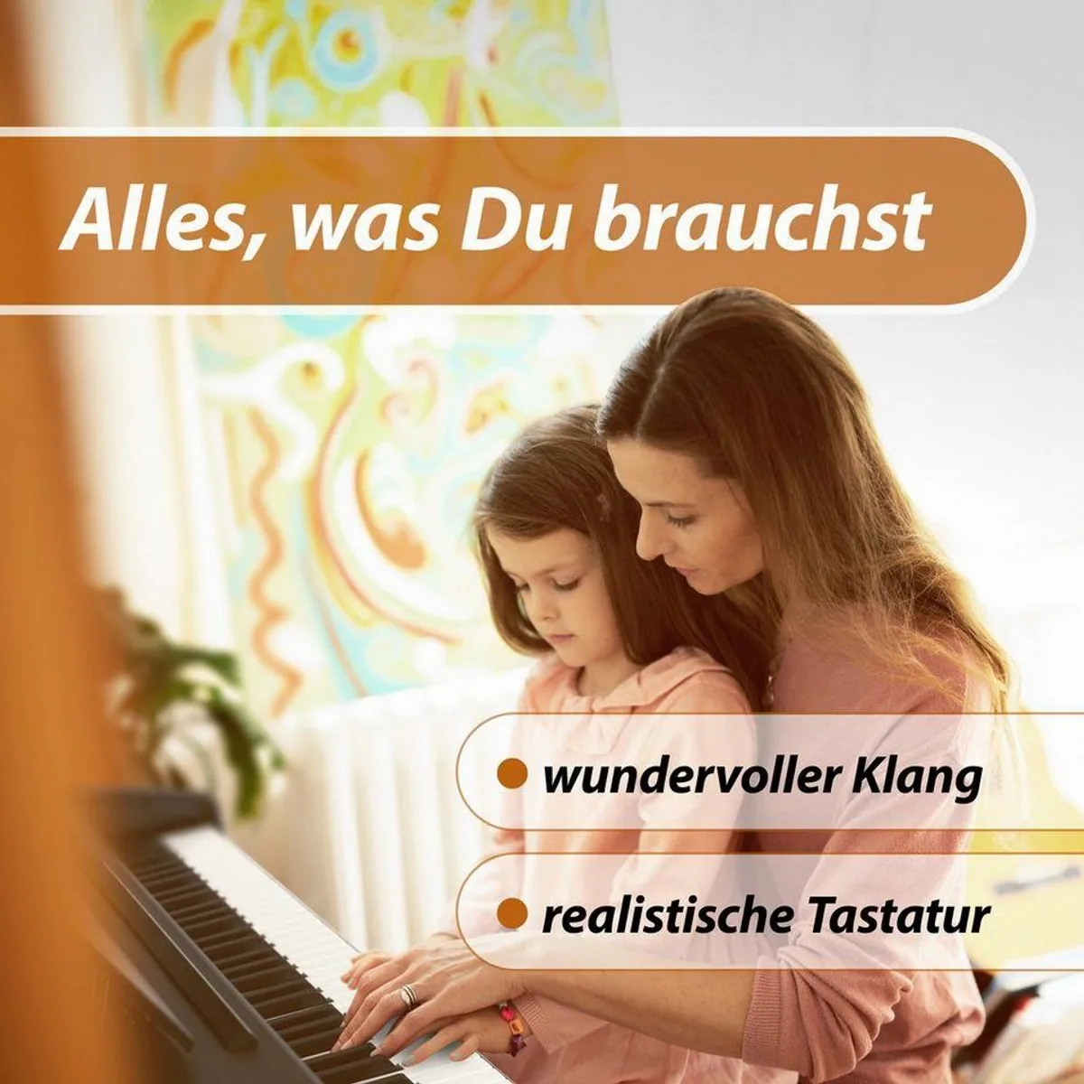 Classic Cantabile DP-50 E-Piano, gewichtete Hammertastatur, Twin-Piano-Funktion, vielfältige Features 2