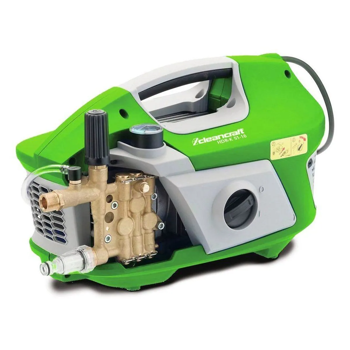 cleancraft Hochdruckreiniger HDR-K 51-16, 2900 W, regulierbarer Druck, integrierte Reinigungsmittelansaugung