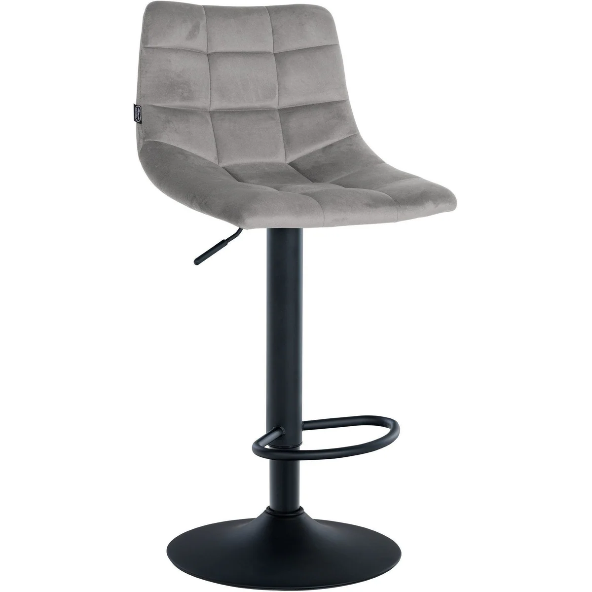 CLP Barhocker Jerry Samt Set, höhenverstellbar, drehbar, elegantes Design 3
