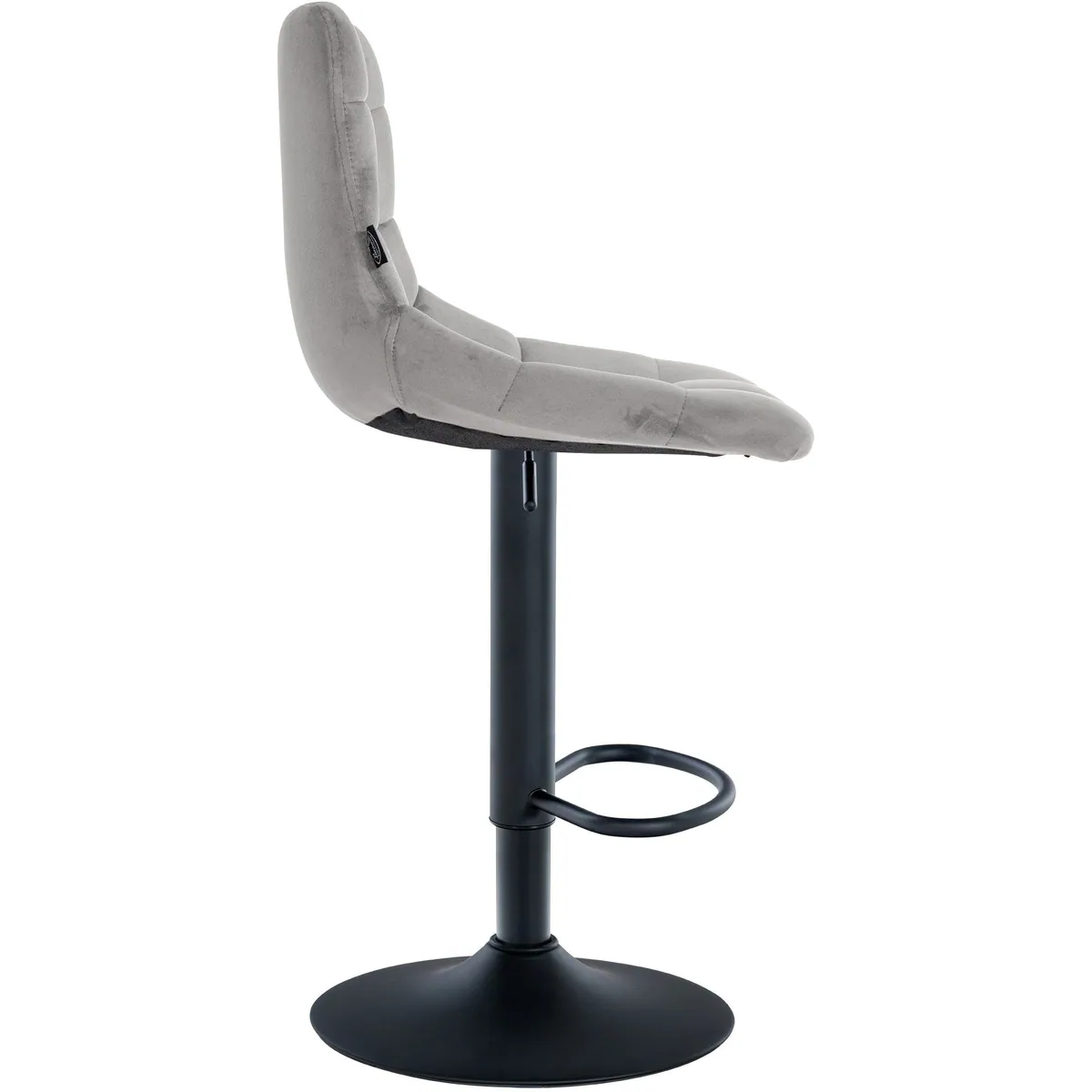 CLP Barhocker Jerry Samt Set, höhenverstellbar, drehbar, elegantes Design 5