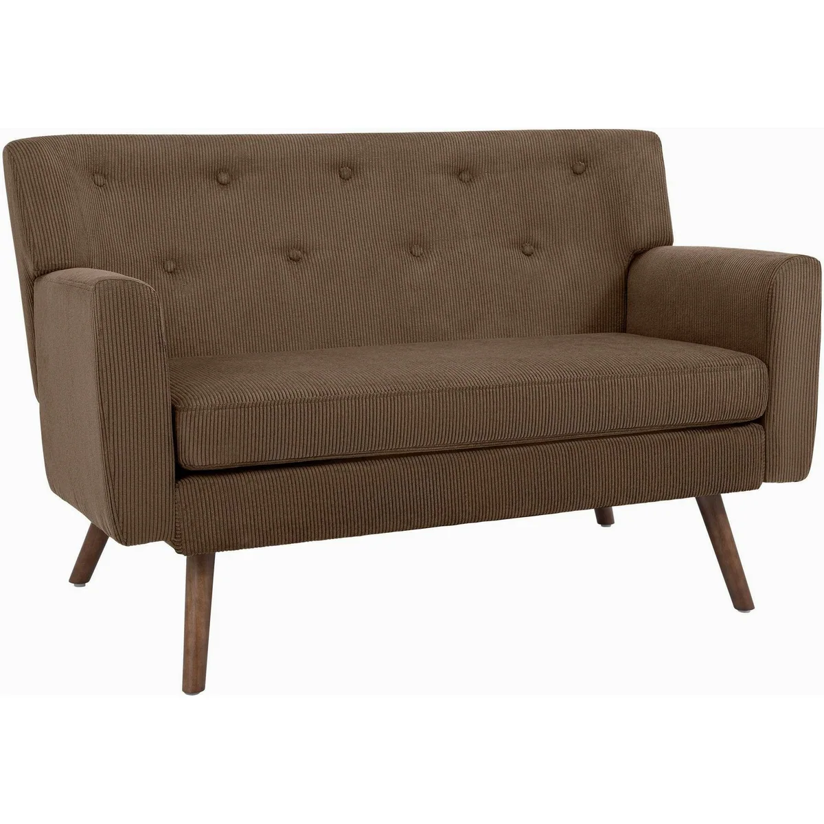 CLP Sofa Kioni, eleganter Cordbezug, stabile Kautschukholzbeine, bis 240 kg belastbar