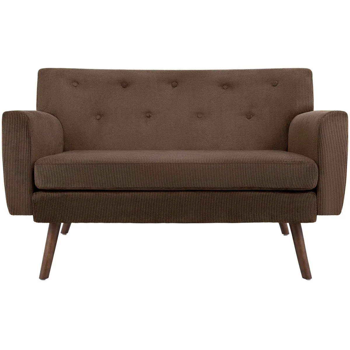 CLP Sofa Kioni, eleganter Cordbezug, stabile Kautschukholzbeine, bis 240 kg belastbar 5