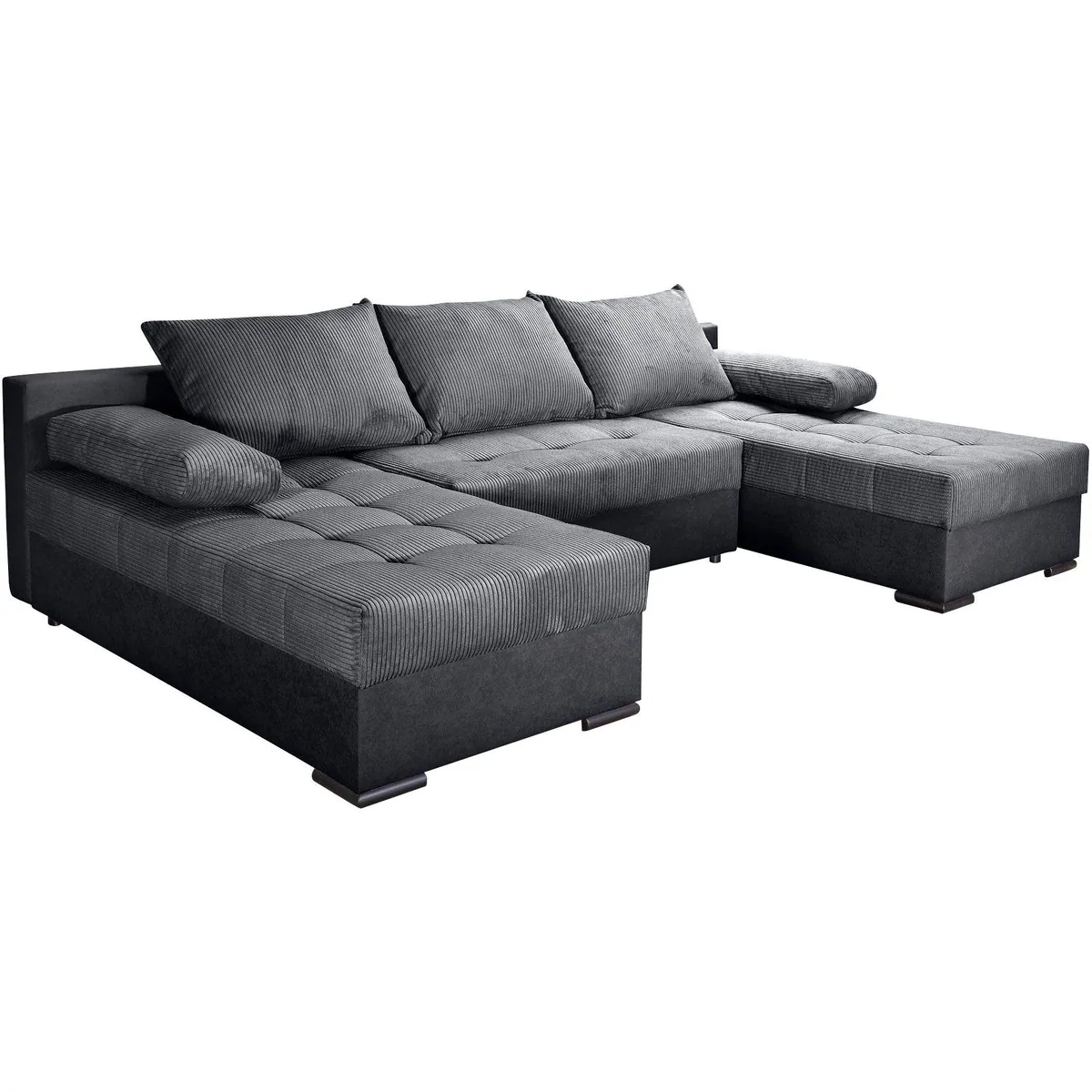 COLLECTION AB Wohnlandschaft Josy U-Form, 269 cm, Federkern, Schlaffunktion, Cordbezug 3