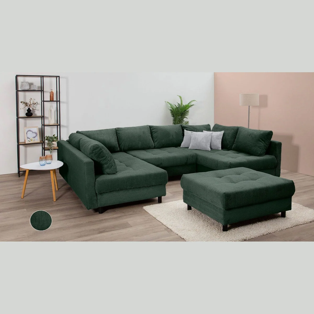 COLLECTION AB Wohnlandschaft Toni U-Form, großzügige Liegefläche, elegantes Design