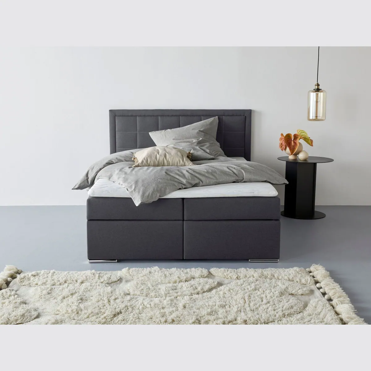 COLLECTION AB Boxbett ATHENA, mit Stauraum und Strukturstoff-Bezug