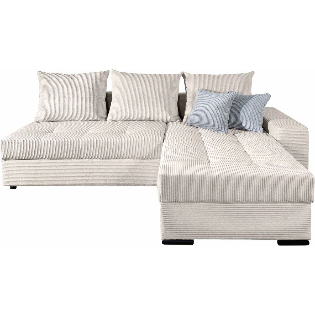 COLLECTION AB Ecksofa Josy L-Form, 214 cm, Cord-Mix, Schlaffunktion, Bettkasten 2