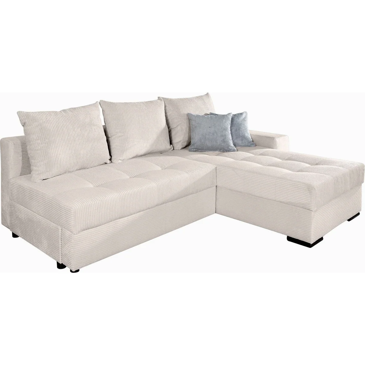 COLLECTION AB Ecksofa Josy L-Form, 214 cm, Cord-Mix, Schlaffunktion, Bettkasten 4