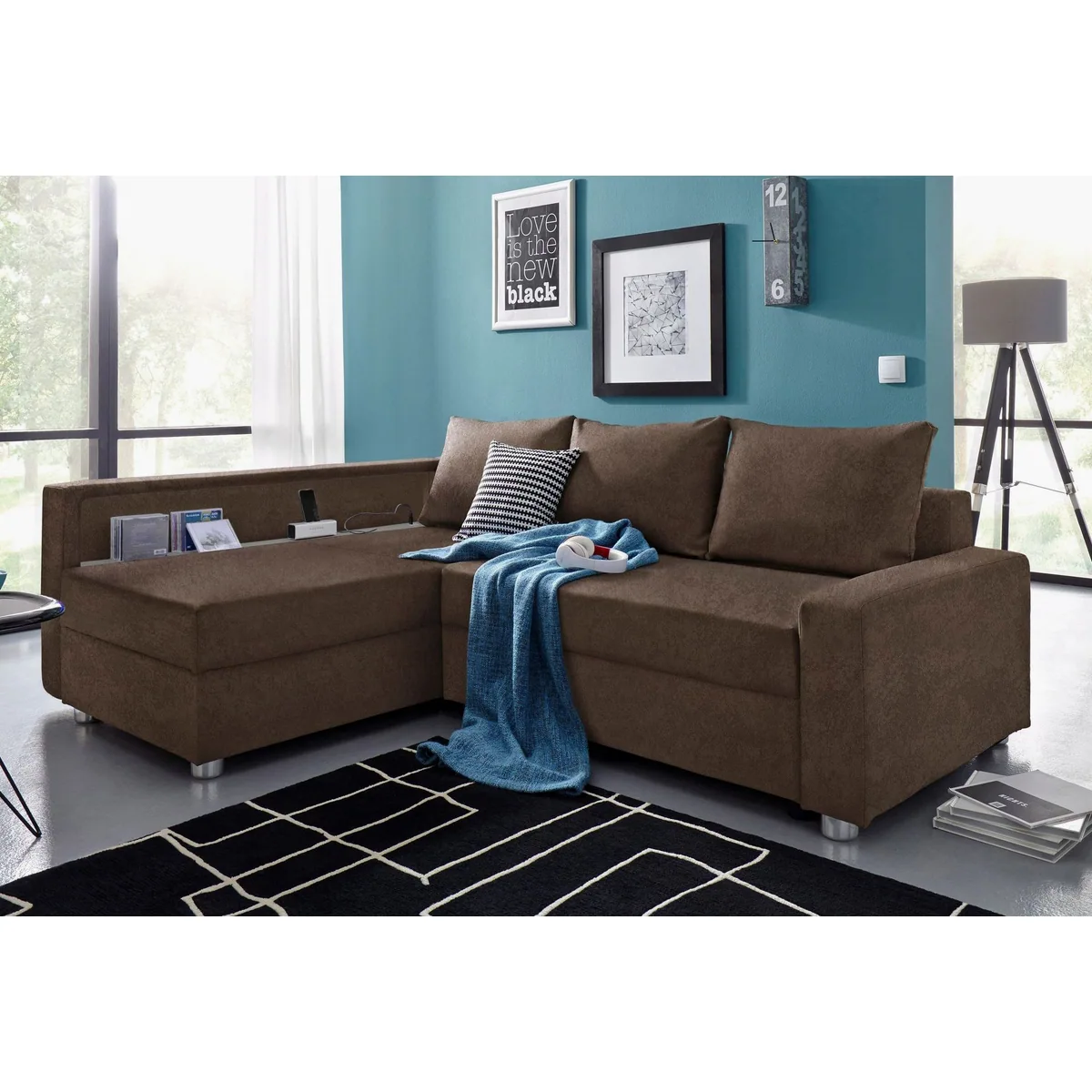 COLLECTION AB Ecksofa Relax L-Form, vielseitig nutzbar mit Schlaffunktion & Bettkasten