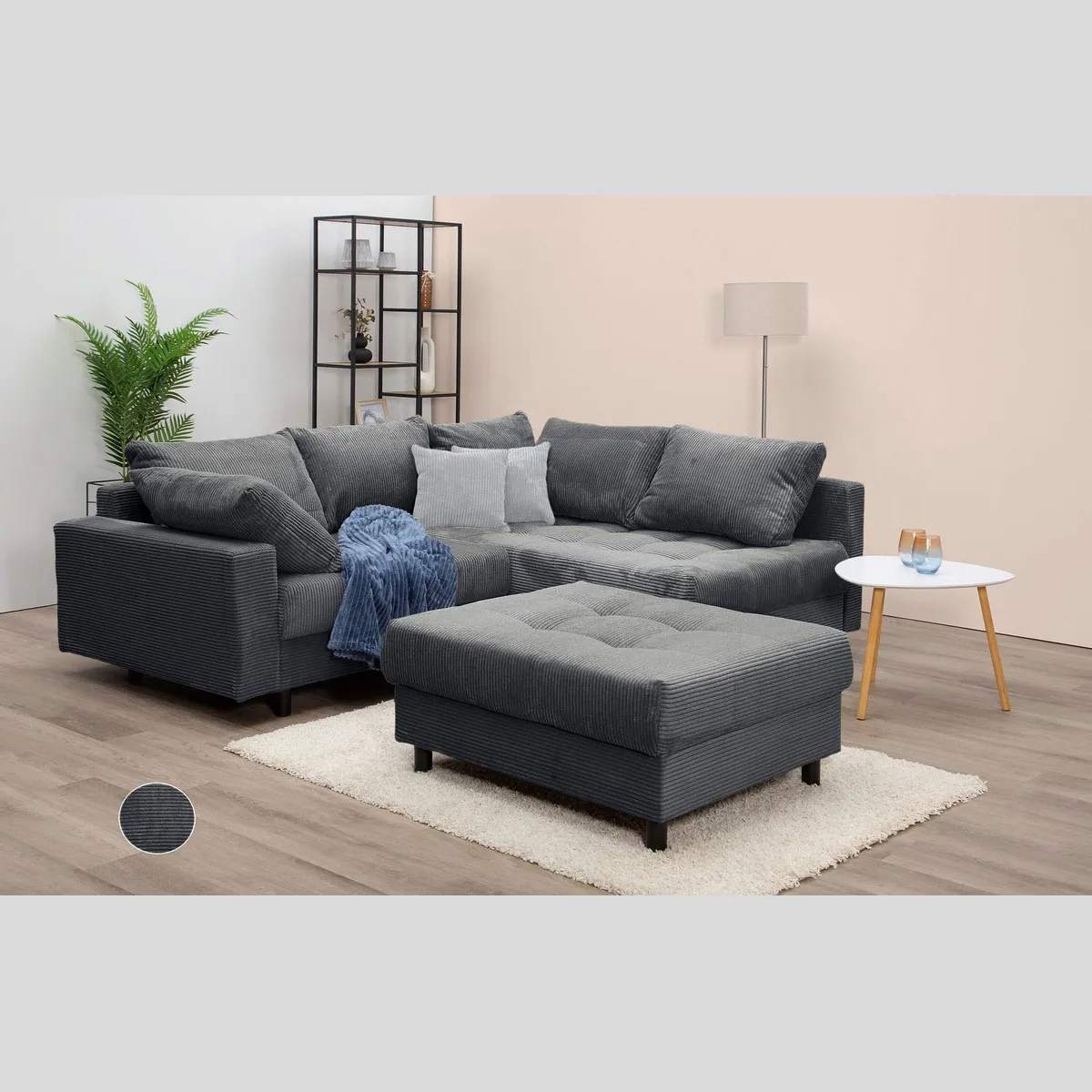 COLLECTION AB Ecksofa Toni L-Form, Federkern, XXL-Liegefläche 178x190 cm — Komfort & Stil vereint