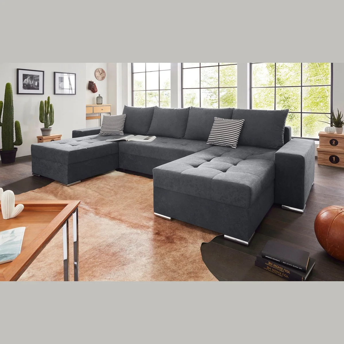 COLLECTION AB Wohnlandschaft Josy XL U-Form, 313 cm Breite, Schlaffunktion, Federkern — Komfort & Funktionalität