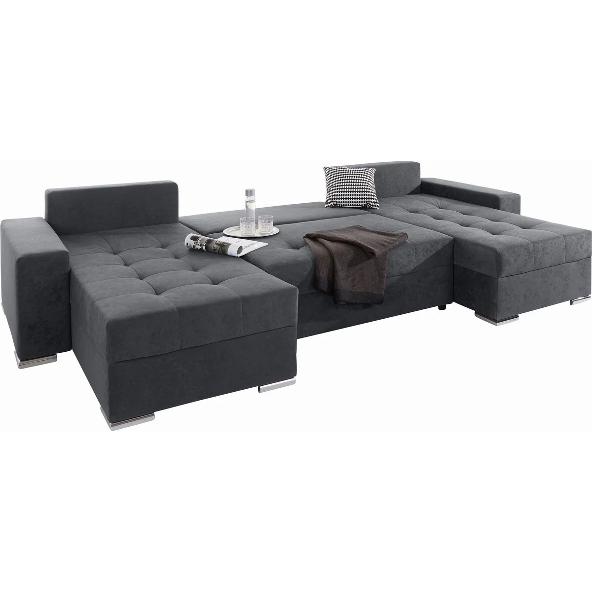 COLLECTION AB Wohnlandschaft Josy XL U-Form, 313 cm Breite, Schlaffunktion, Federkern — Komfort & Funktionalität 5