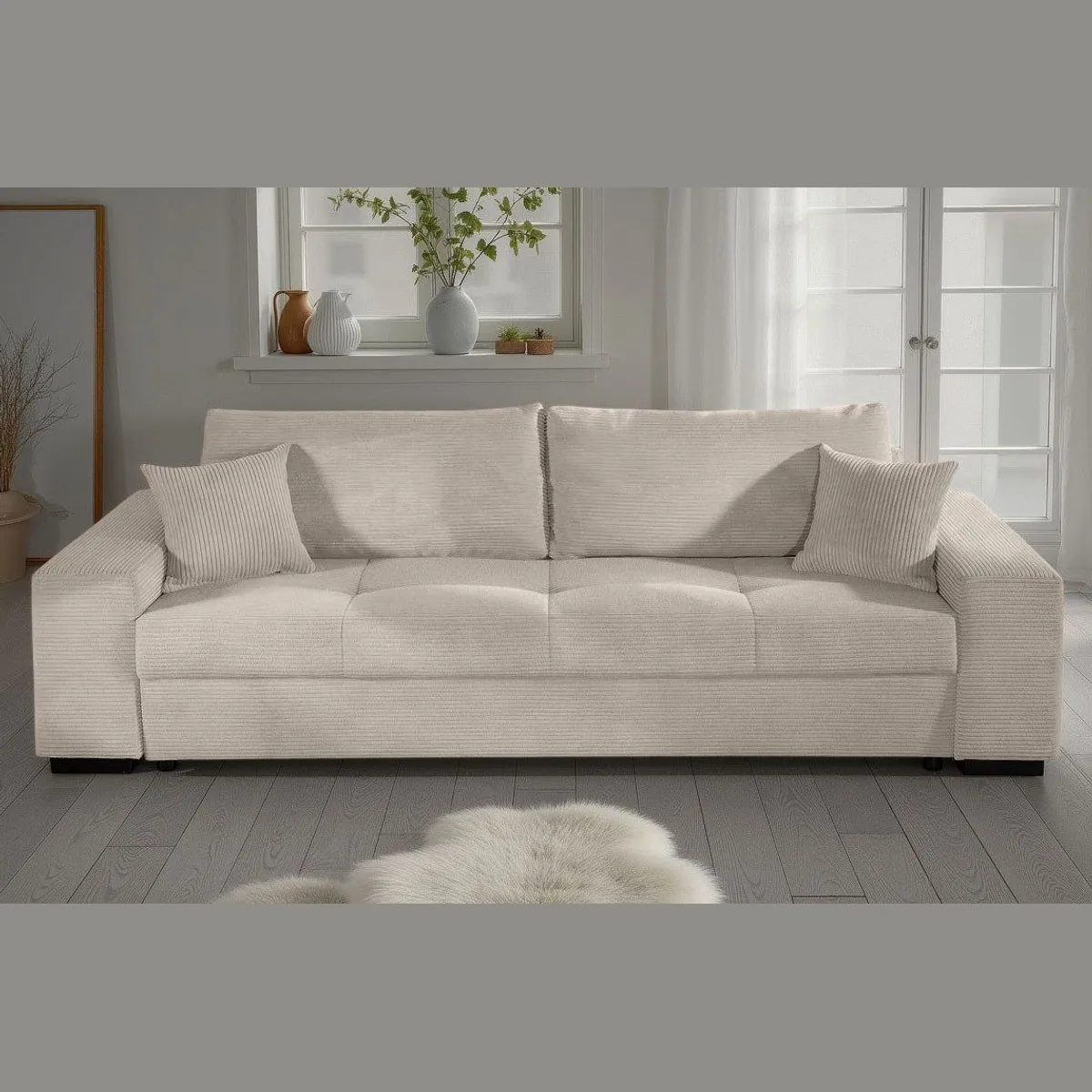 COLLECTION AB Schlafsofa Kreta, 248 cm, Federkern, Schlaffunktion & Bettkasten