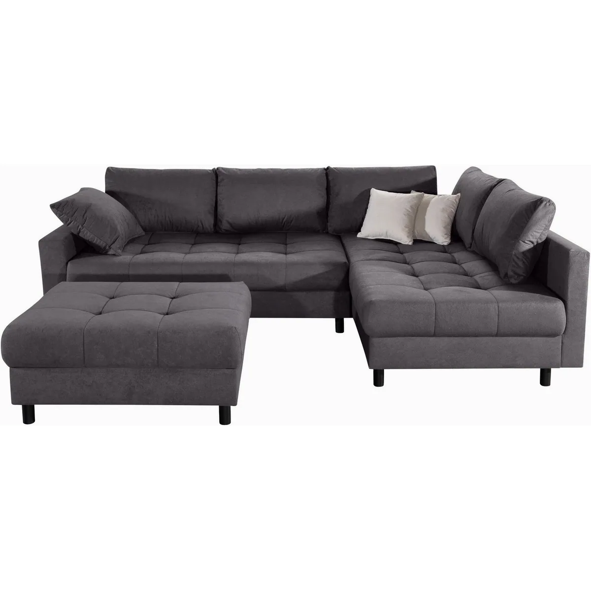 COLLECTION AB Ecksofa Toni XL L-Form, hochwertige Federkernpolsterung, inkl. Hocker & Zierkissen 2