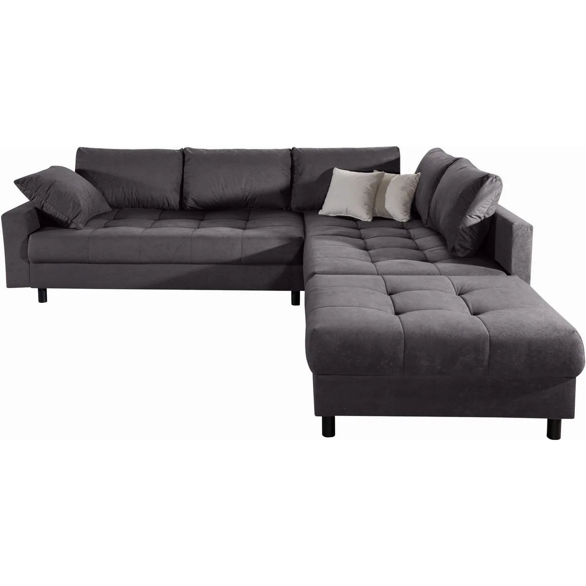 COLLECTION AB Ecksofa Toni XL L-Form, hochwertige Federkernpolsterung, inkl. Hocker & Zierkissen 5