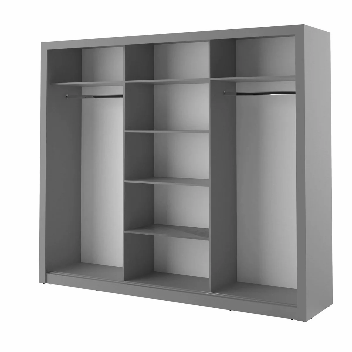 Compleo ARTI 02 Kleiderschrank, 3-türig mit Spiegel & 2 Aufhängern 4