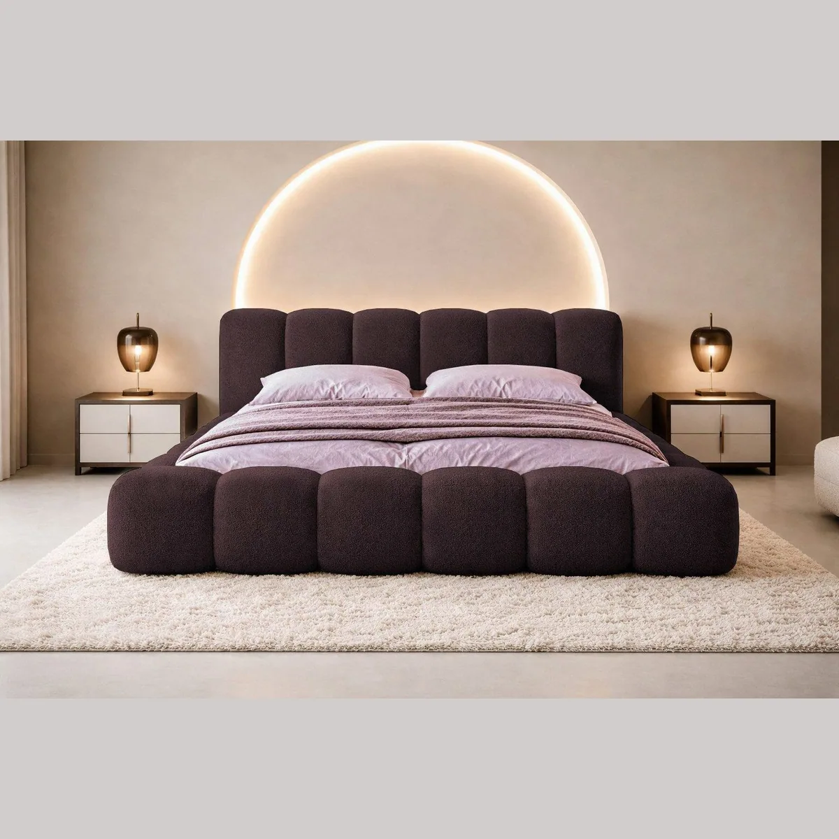Compleo Polsterbett Wolkenbett, elegantes Design, hochwertige Materialien