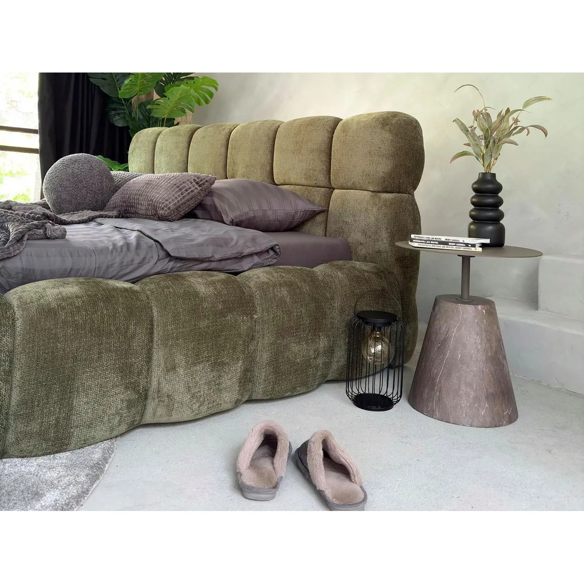 Compleo Polsterbett Cloud, eleganter Chenille-Stoff, gepolstertes Kopfteil 4