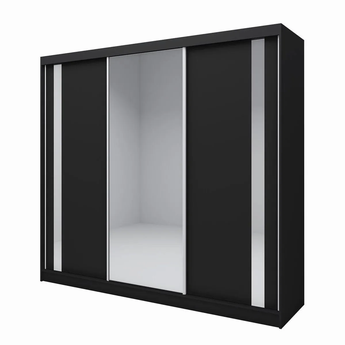 Compleo Schwebetürenschrank SANDY, 3-türig mit Spiegel, 240 cm