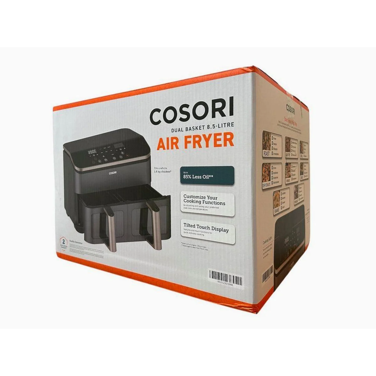 Cosori CAF-R903-AEU Heißluftfritteuse, duale Zonen, 8,5 L Kapazität, 6 Automatikprogramme 2