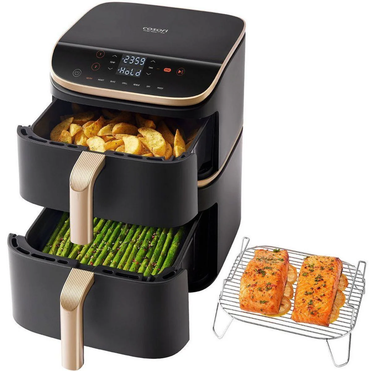 Cosori Turbo Tower Pro Heißluftfritteuse, 10,8 L, DualBlaze-Technologie, WLAN-Steuerung 2