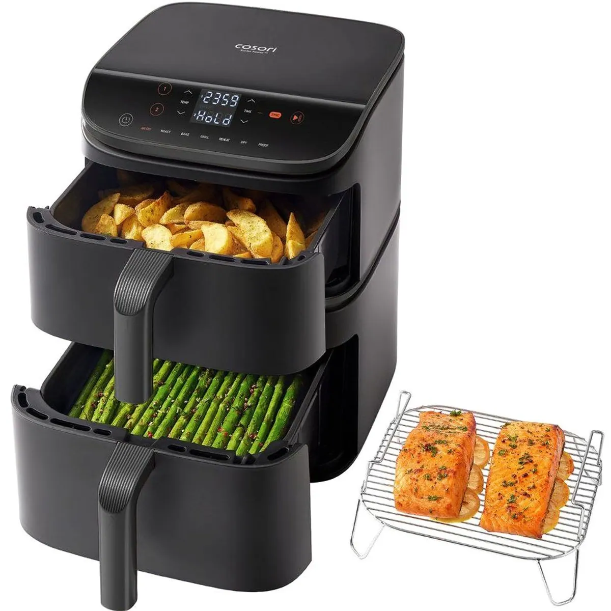 Cosori Turbo Tower CAF-DC121, 2630 W, 10,8 L, 7 Funktionen — vielseitig und platzsparend 2