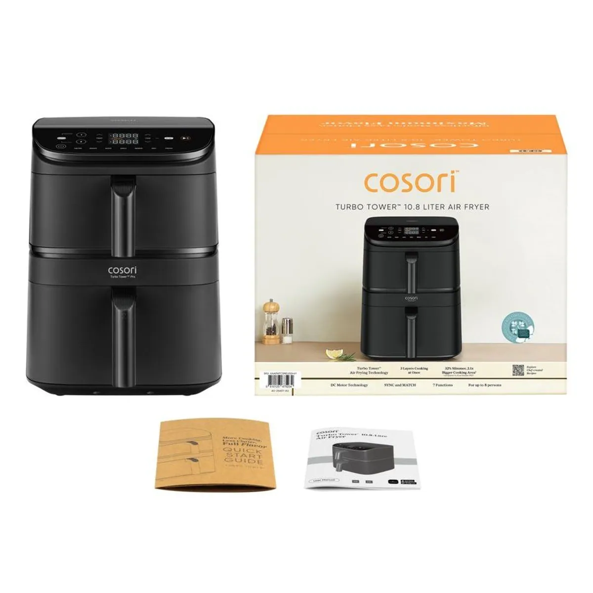 Cosori Turbo Tower CAF-DC121, 2630 W, 10,8 L, 7 Funktionen — vielseitig und platzsparend 3