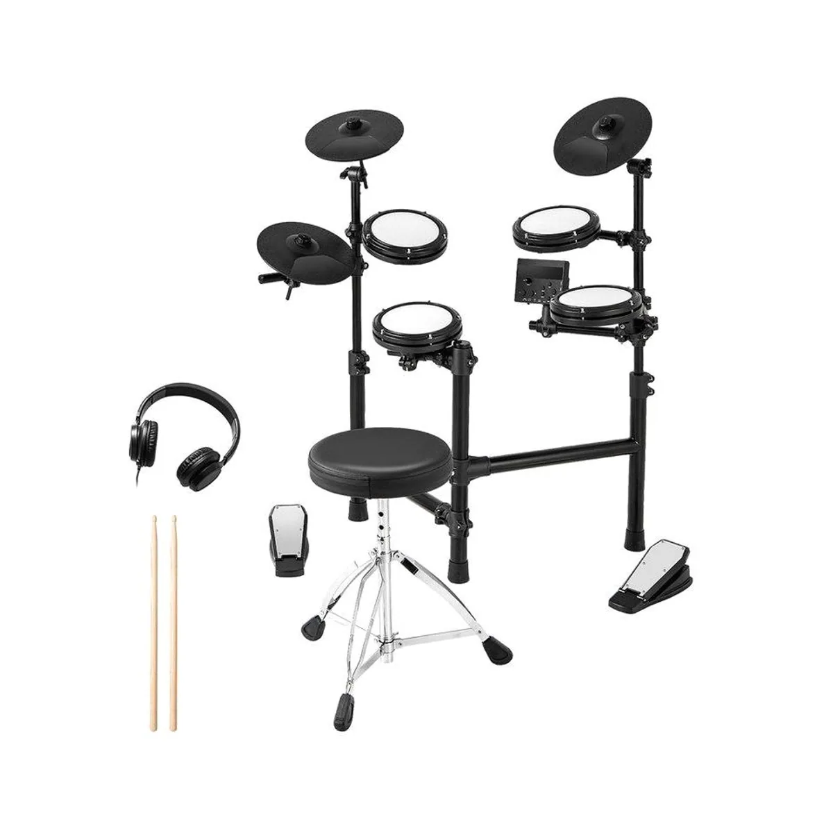 COSTWAY E-Drum 1-St., 7 tlg. E-Schlagzeug, 150 Sounds & 10 Demos