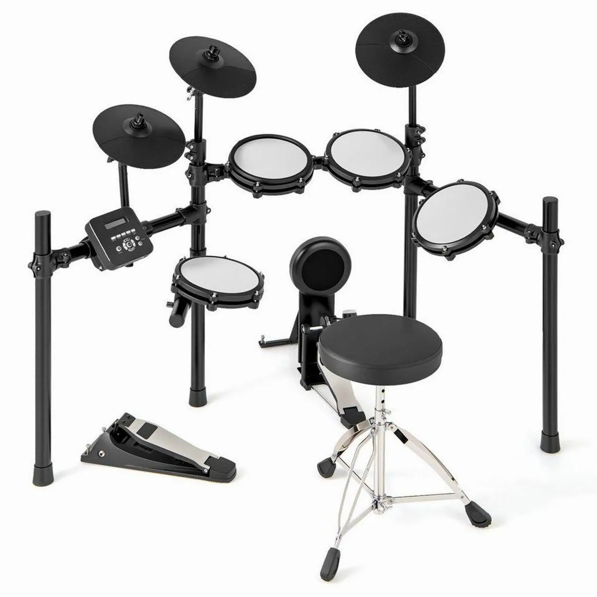 COSTWAY E-Drum, faltbar, mit Metronom & USB MIDI — realistisches Schlagzeugerlebnis