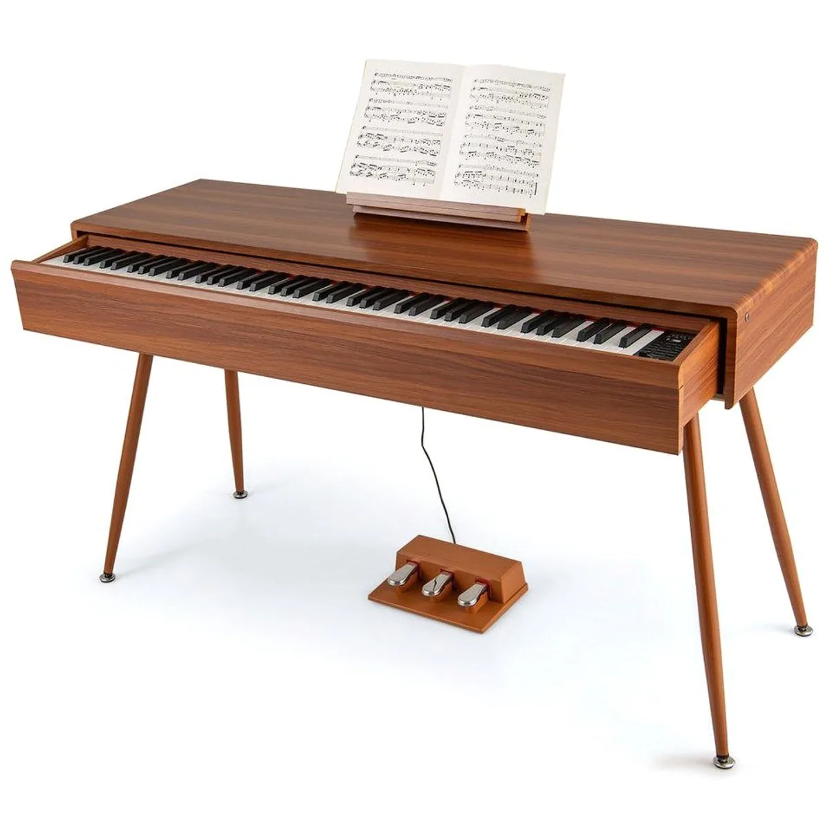 COSTWAY Digitalpiano, 88 gewichtete Tasten, vielseitige Klänge — ideal für Anfänger