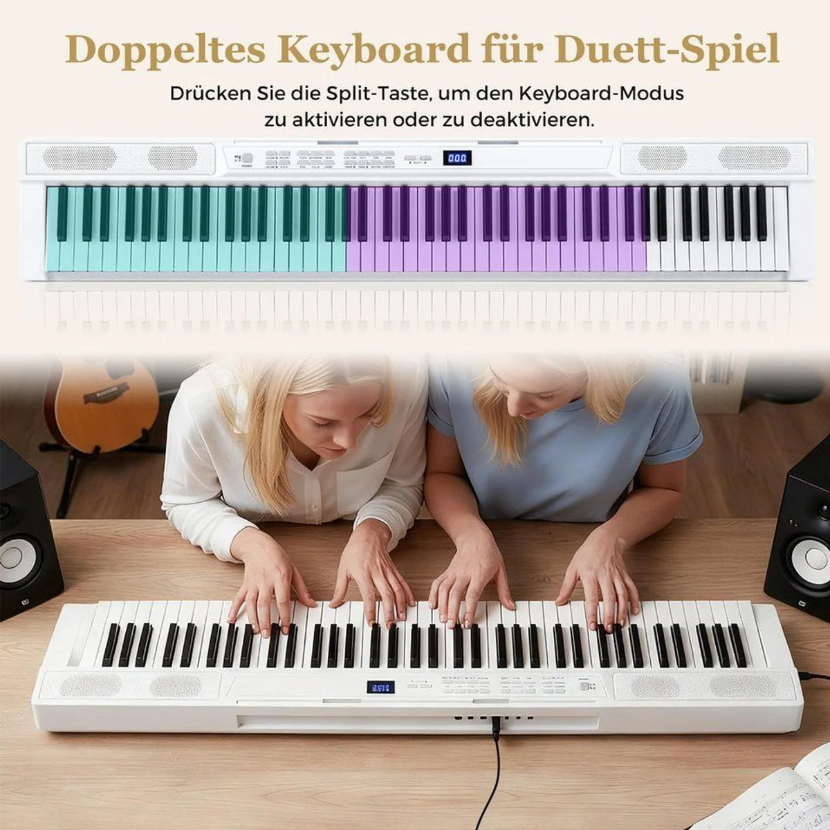 COSTWAY E-Piano 88-Tasten, vielseitige Klänge & Rhythmen — ideal für Einsteiger 3