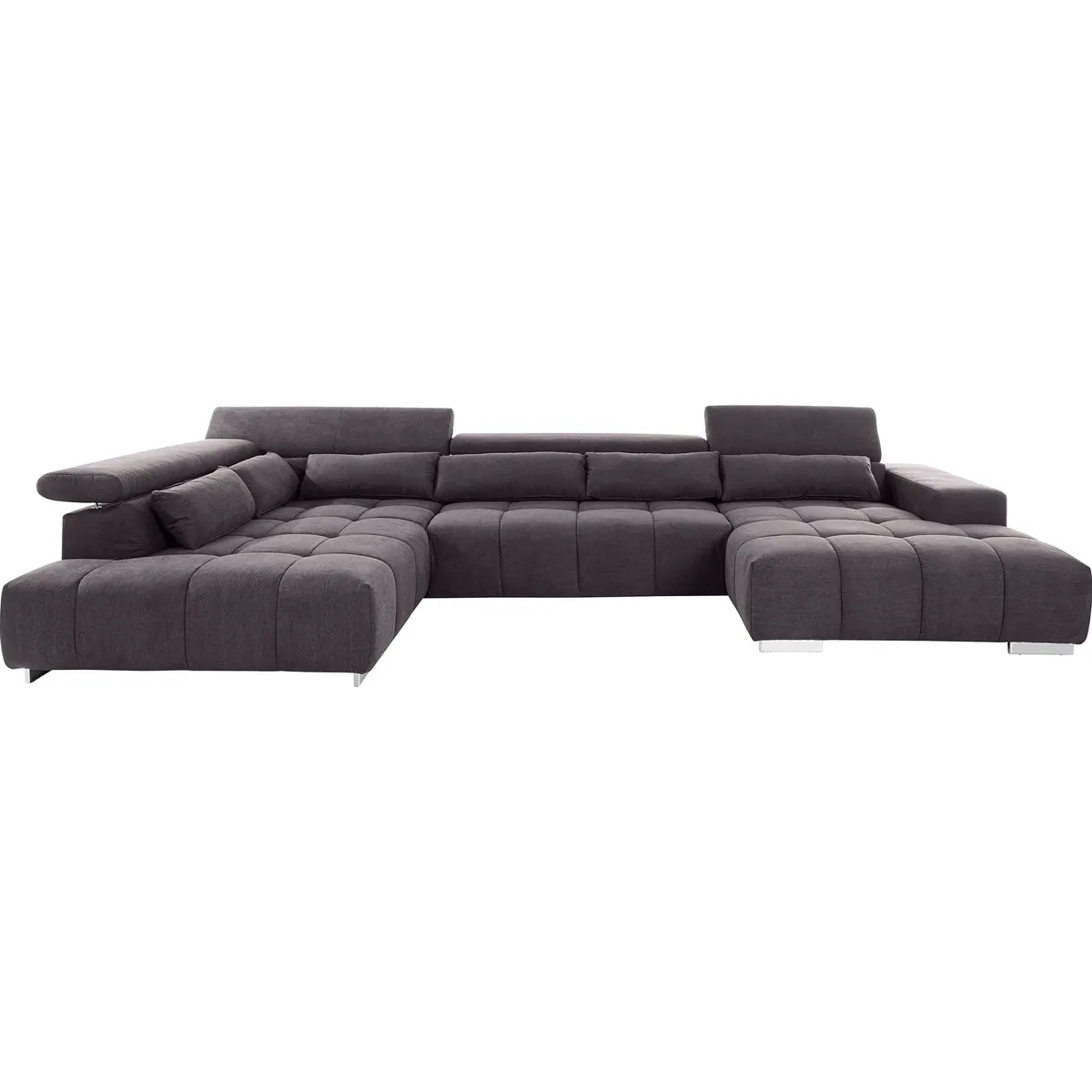 COTTA Wohnlandschaft Orion U-Form XXL, 409 cm, bequeme Wellenunterfederung, Kopfteilverstellung 2