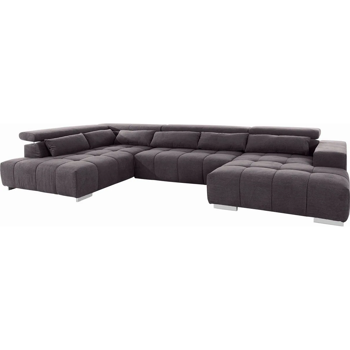 COTTA Wohnlandschaft Orion U-Form XXL, 409 cm, bequeme Wellenunterfederung, Kopfteilverstellung 5