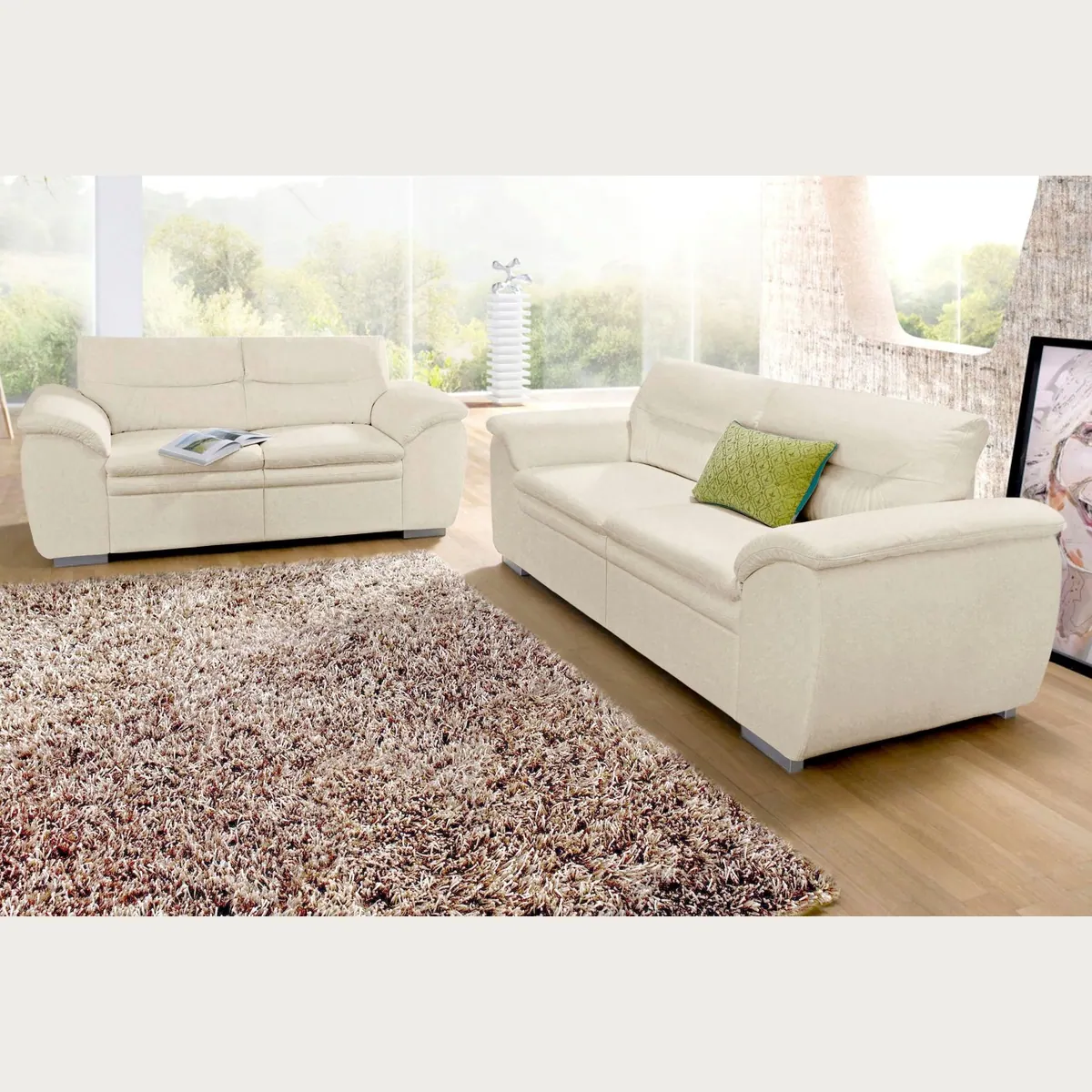 COTTA Polstergarnitur Leandra, 2-Sitzer & 2,5-Sitzer Set, elegantes Design & hoher Komfort 4