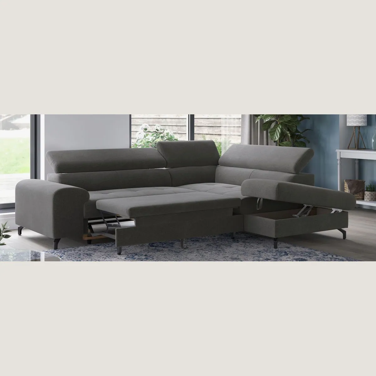 COTTA Ecksofa Aura L-Form, 260 cm, Schlaffunktion, inkl. Bettkasten 2
