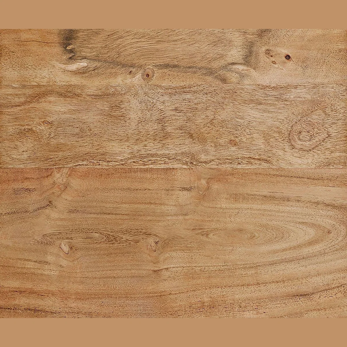 DELIFE Esstisch Edge, Akazie Natur 140x90, Edelstahl Kufengestell 4