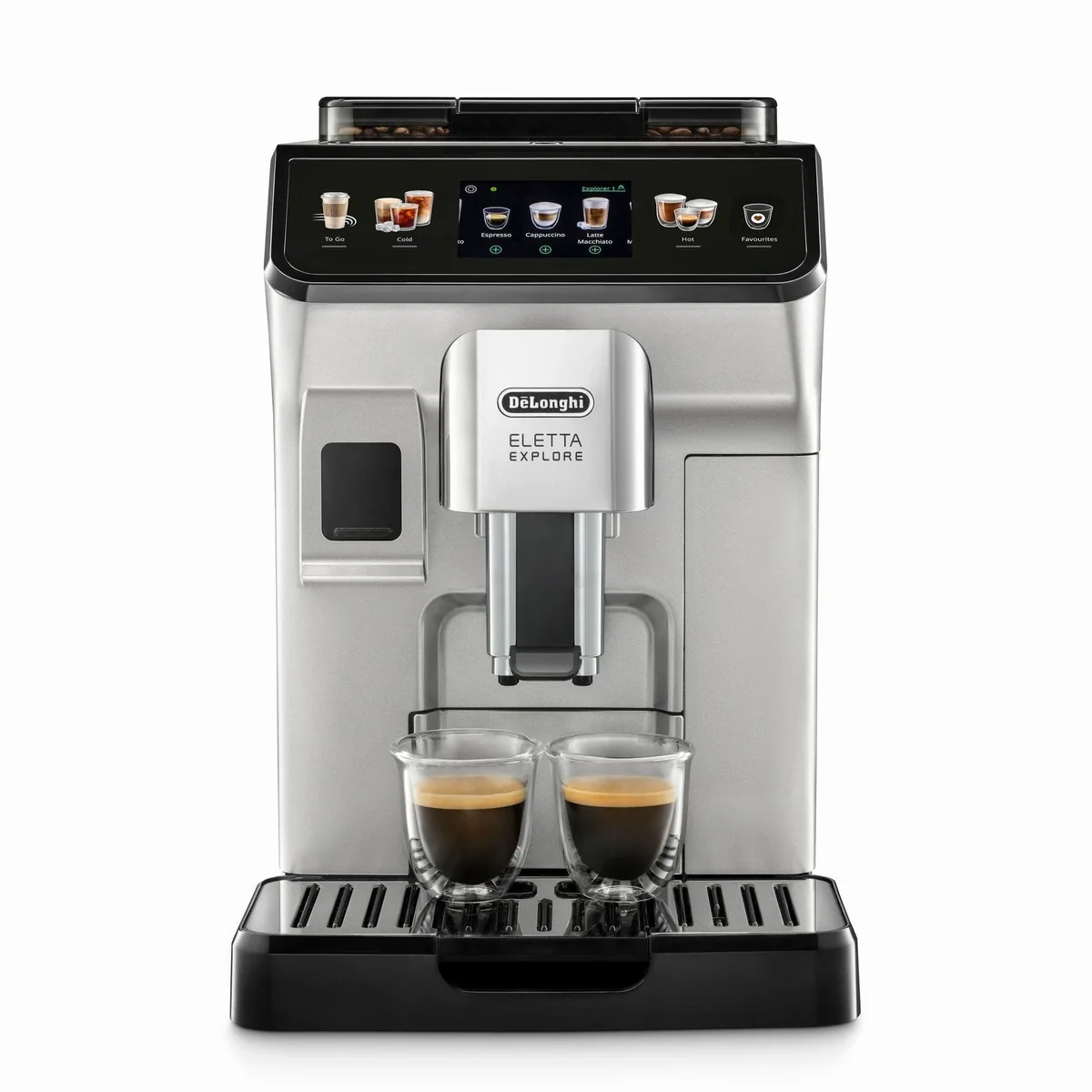 De'Longhi Eletta Explore ECAM450.55.S, 40 Rezepte, kalter & heißer Milchschaum, 3,5" Touch-Display 2
