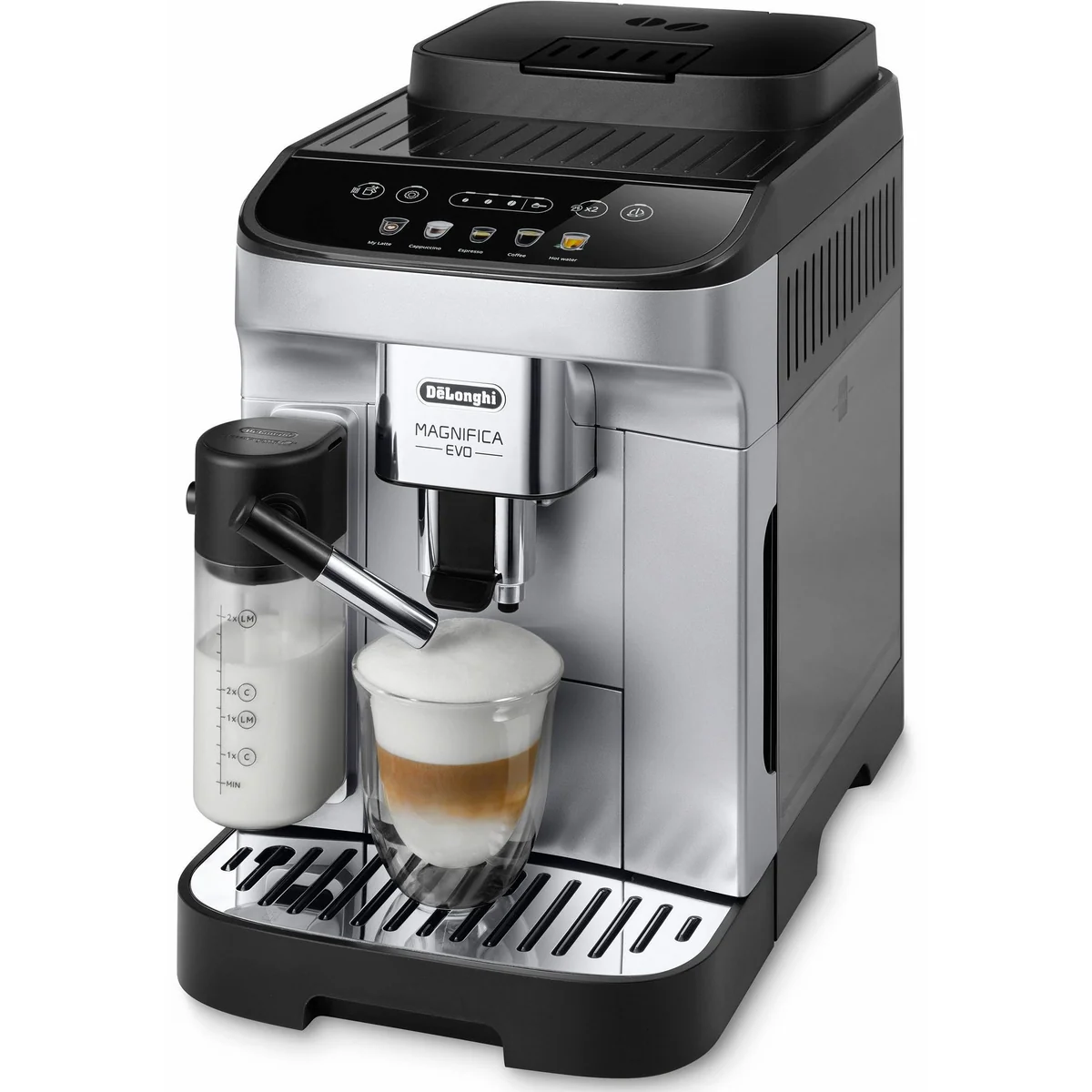 De'Longhi Magnifica Evo ECAM290.61.SB, 5 Kaffeerezepte, automatisierte Reinigung, LatteCrema System