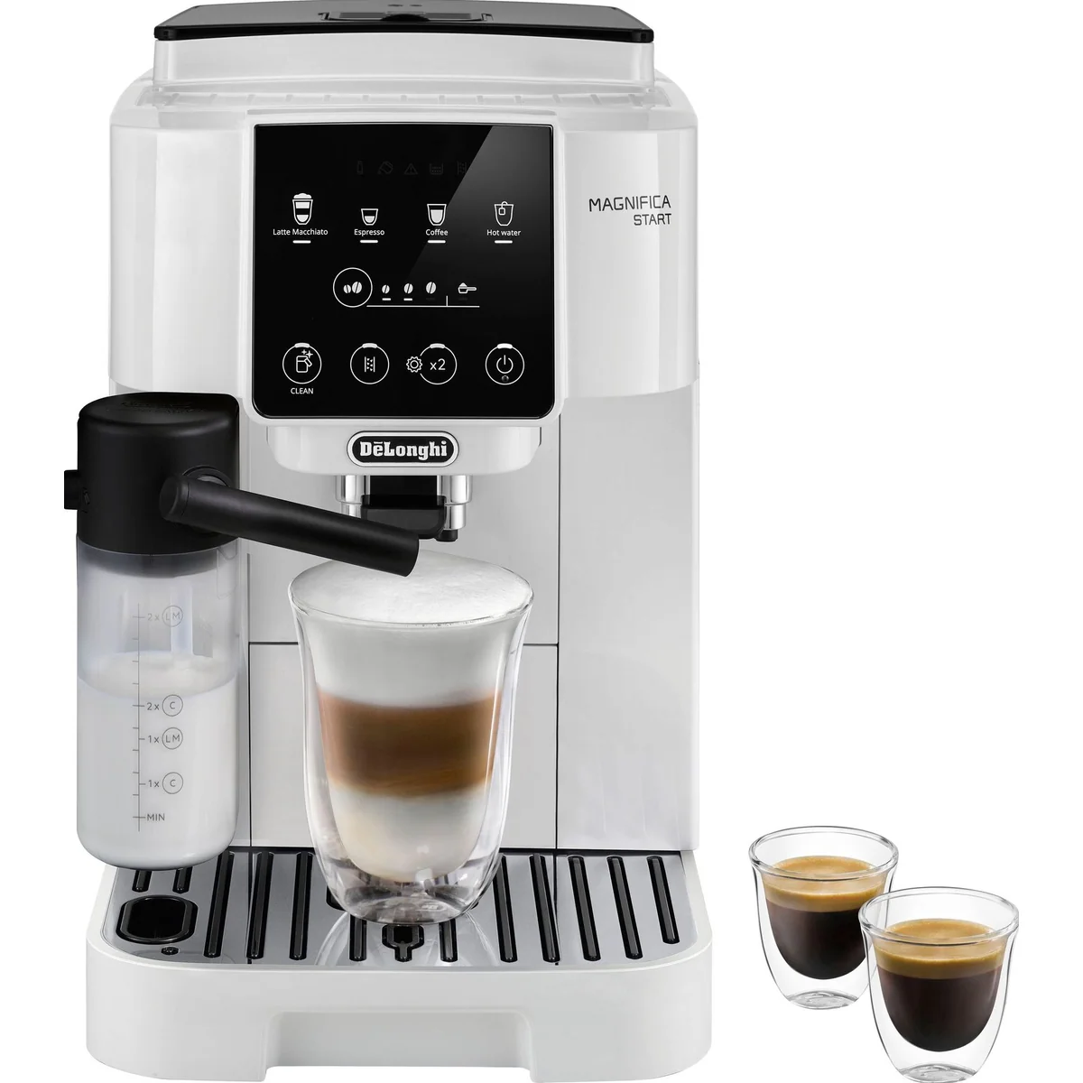 De'Longhi Magnifica Start ECAM220.61.W, 4 Rezepte, perfekter Milchschaum, weiß