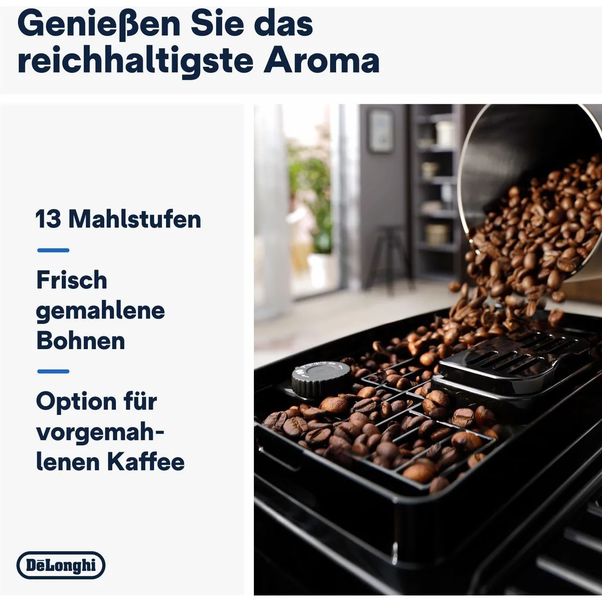 De'Longhi Kaffeevollautomat Start Milk ECAM220.80.SB, Milchkaraffe inklusive, Benutzerfreundliches Bedienfeld 3