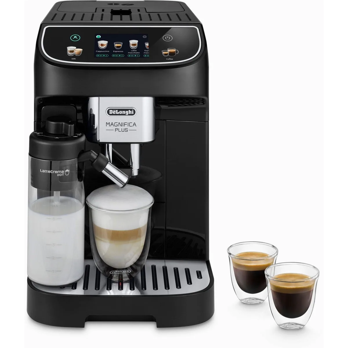 De'Longhi Magnifica Plus ECAM320.60.B, 15 Rezepte, LatteCrema Milchsystem, 3,5" Touch-Farbdisplay
