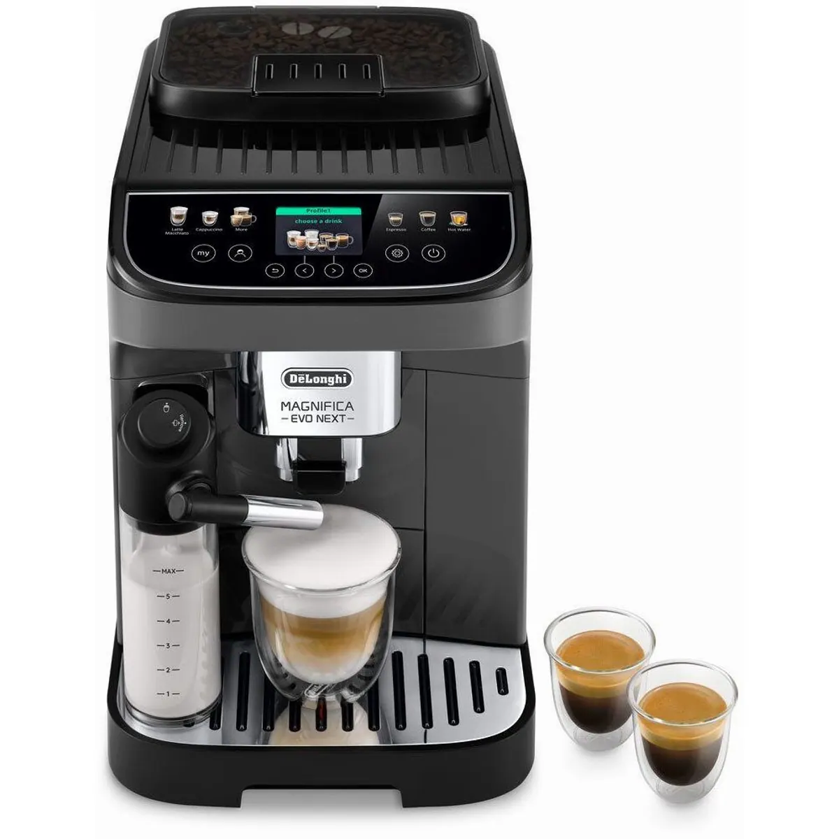 De'Longhi Magnifica Evo Next ECAM310.60.GB, Barista-Genuss per Touch, grau, 10 Rezepte