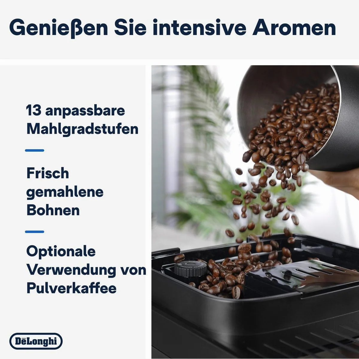 De'Longhi Magnifica Evo Next ECAM310.60.GB, Barista-Genuss per Touch, grau, 10 Rezepte 3