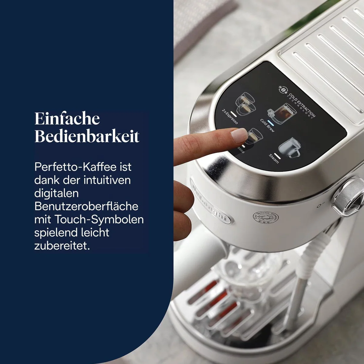 De'Longhi Dedica Duo EC890.WI, Espresso & Cold Brew, 15 Bar Druck 3