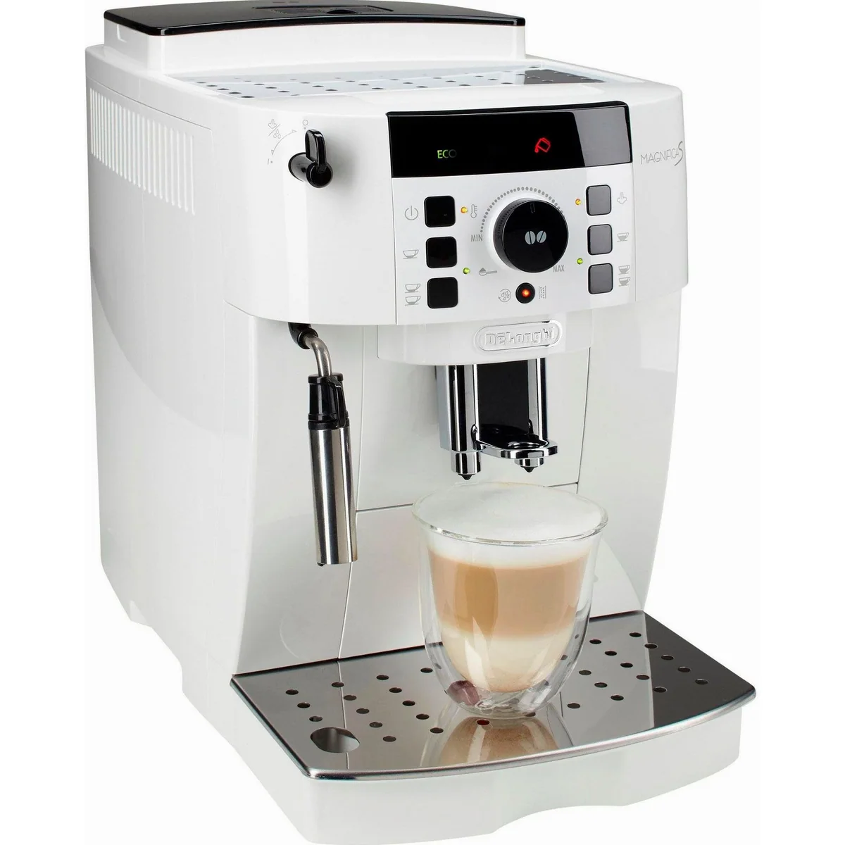 De'Longhi Magnifica S ECAM21.118.W, kompakter Kaffeevollautomat, einfache Bedienung, automatisches Reinigungsprogramm