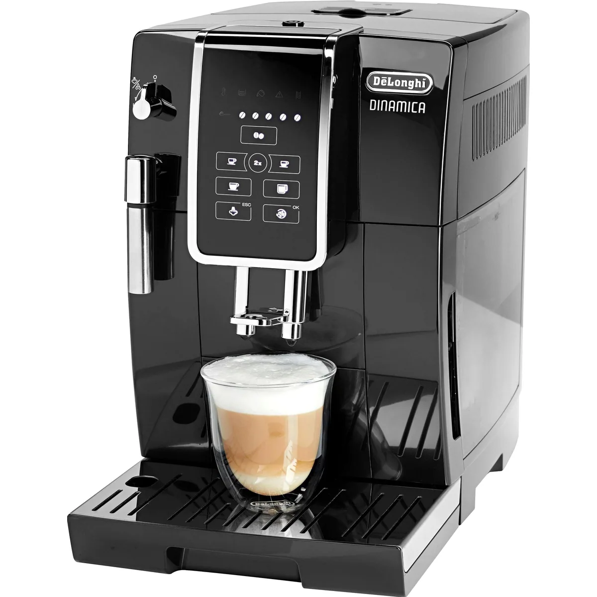 De'Longhi Dinamica ECAM358.15.B Kaffeevollautomat, Long Coffee Funktion, kompakt & leistungsstark