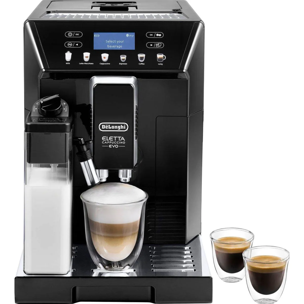 De'Longhi Eletta Evo ECAM46.860.B, vielseitige Kaffeezubereitung, leises Mahlwerk
