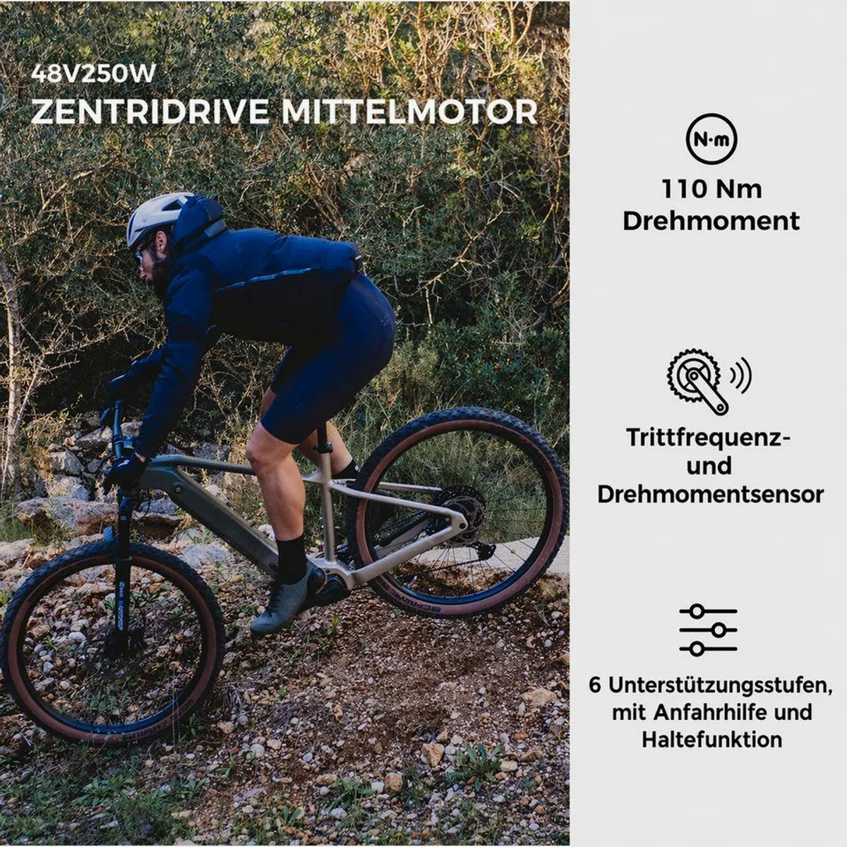 DERUIZ Dolomit E-Bike 29 Zoll, 720 Wh Akku, 6 Fahrmodi — kraftvoll, komfortabel, vielseitig 3
