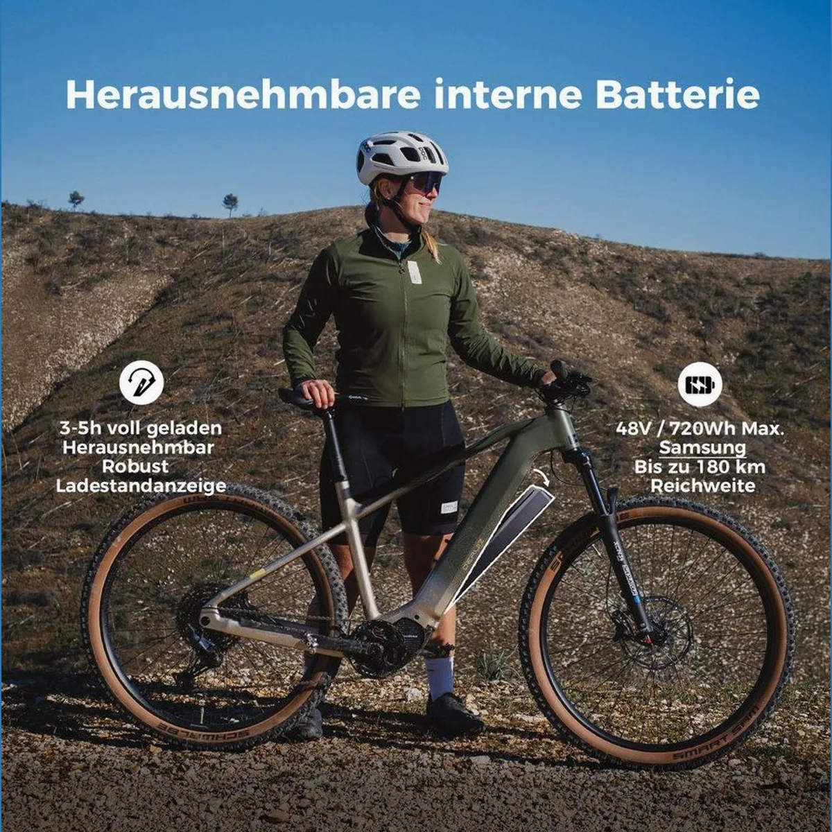 DERUIZ Dolomit E-Bike 29 Zoll, 720 Wh Akku, 6 Fahrmodi — kraftvoll, komfortabel, vielseitig 5
